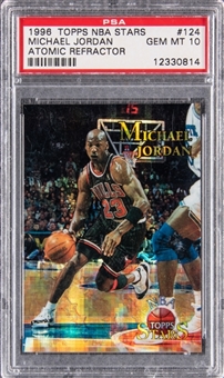 1996/97 Topps NBA Stars Atomic Refractor #124 Michael Jordan - PSA GEM MT 10